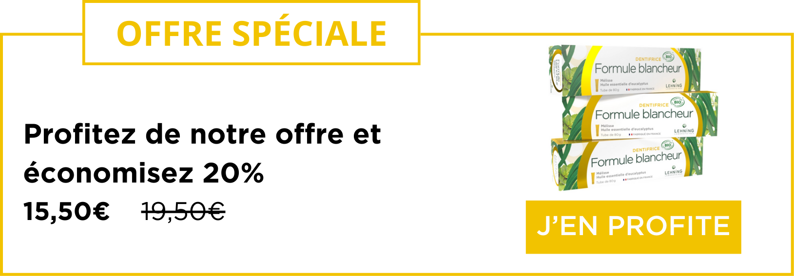  Promo 3 dentifrices blancheur laboratoires lehning